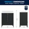 Merrick Lane Argos Single Sink Bathroom Vanity with Undermount Basin, Soft-Close Cabinet, Easy-Glide Drawer, and Carrara Marble Finish Countertop